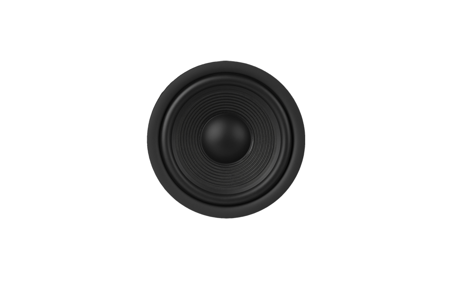 Quad 4.5-inch (114mm) Polycellulose Ribbed Cone Woofers